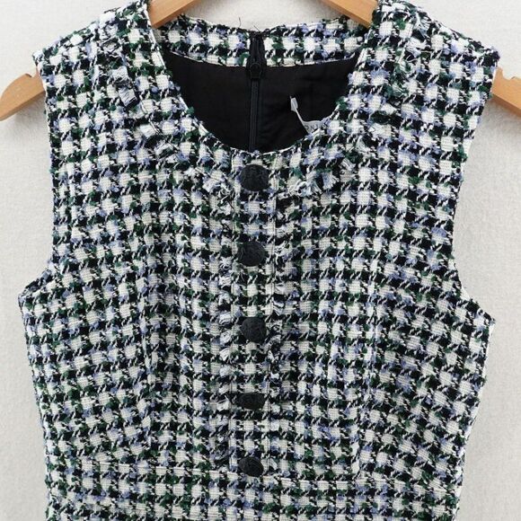 Veronica Beard Julie Sleeveless Tweed Dress 8 - Picture 8 of 11